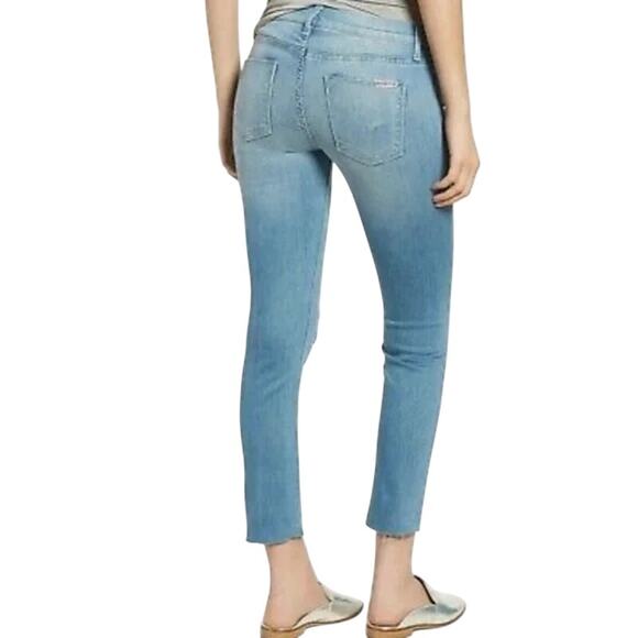 Hudson Midrise Tally Skinny Jeans Raw Hem Crop 28 - Excellent - Picture 3 of 16